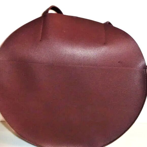 PRS1 - ROUND LEATHER Handbag Shopping Bag by TSC Makeup Bag Beach Bag Diaper - Picture 5 of 8